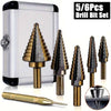 HSS Cobalt Step Drill Bit Set for Metal & Sheet Material