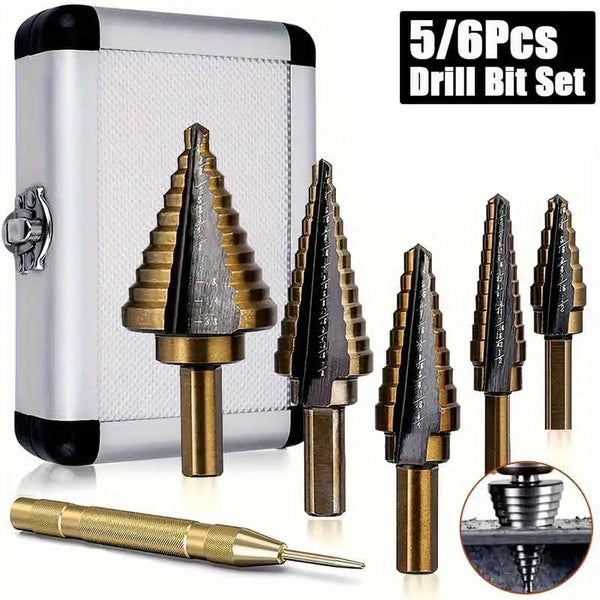 HSS-Kobalt-Stufenbohrer-Set für Metall & Bleche