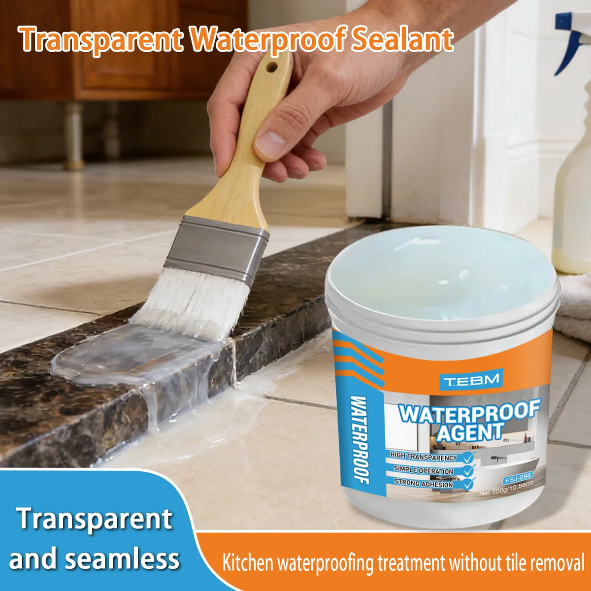 Transparent Waterproof Sealant for Home Repairs