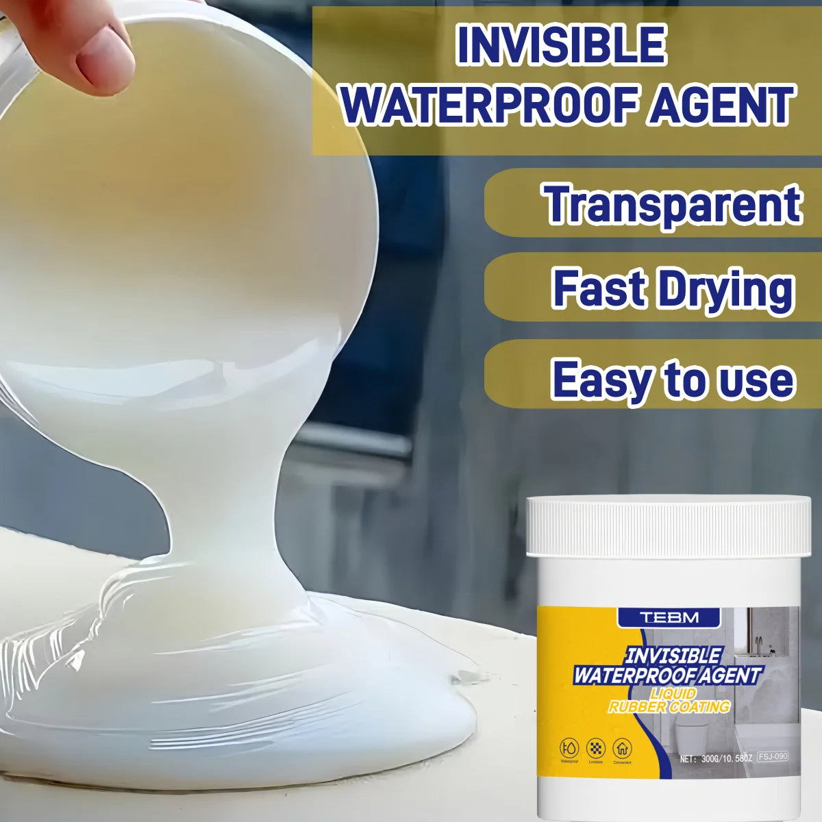 Invisible Waterproof Sealant – Transparent Leak Repair Coating