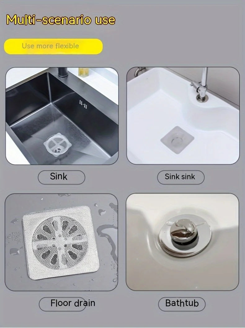 Self-Adhesive Drain Sticker Filter for Hair, Bugs, and Debris