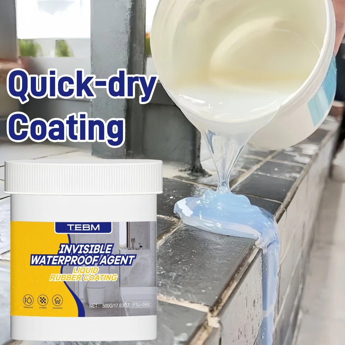 Invisible Waterproof Sealant – Transparent Leak Repair Coating