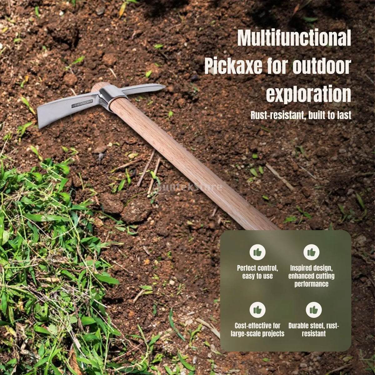 Pala de Jardinería Multifuncional de Acero Inoxidable Duradera