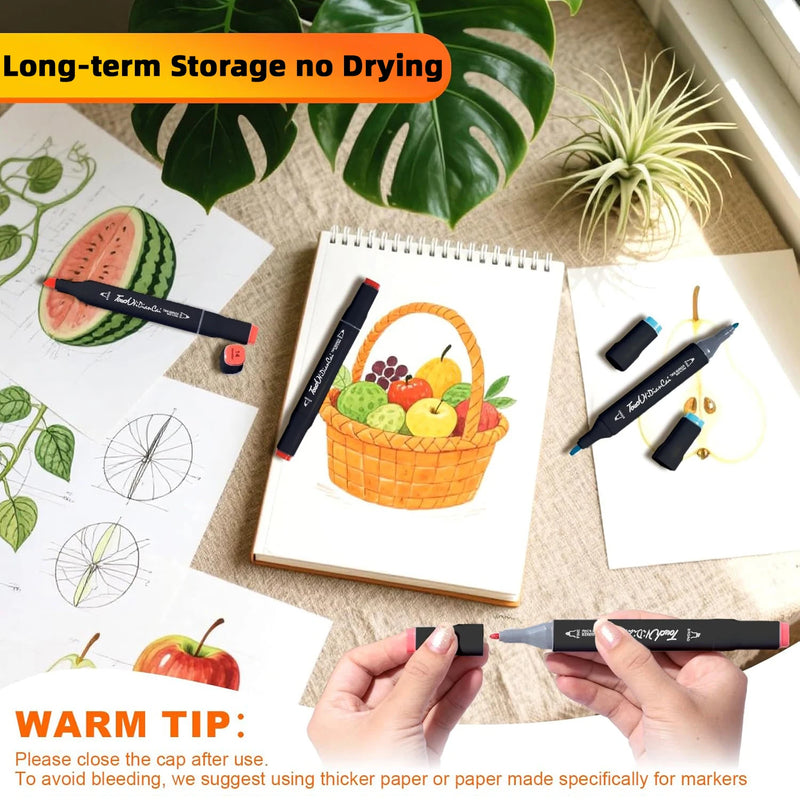 Dual-Tip Alcohol Markers for Art & Illustration