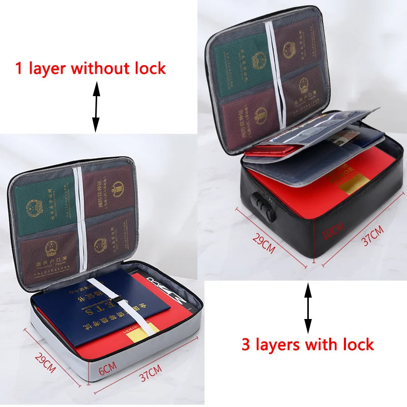 Fireproof & Waterproof Document Organizer Bag