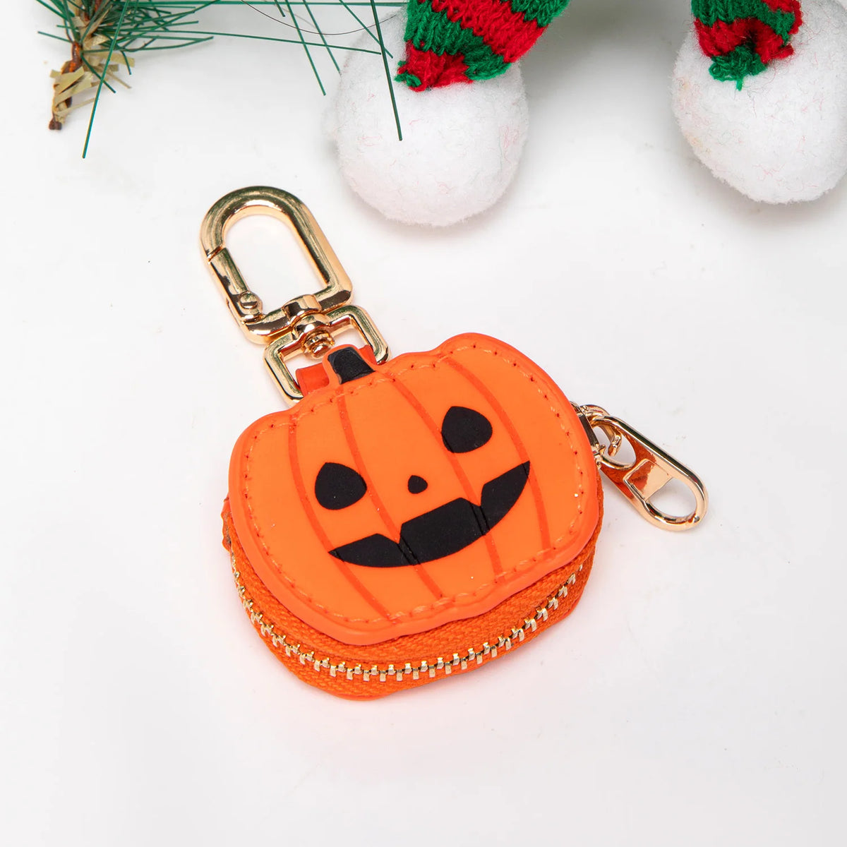 Cute Pumpkin Coin Purse with Keychain