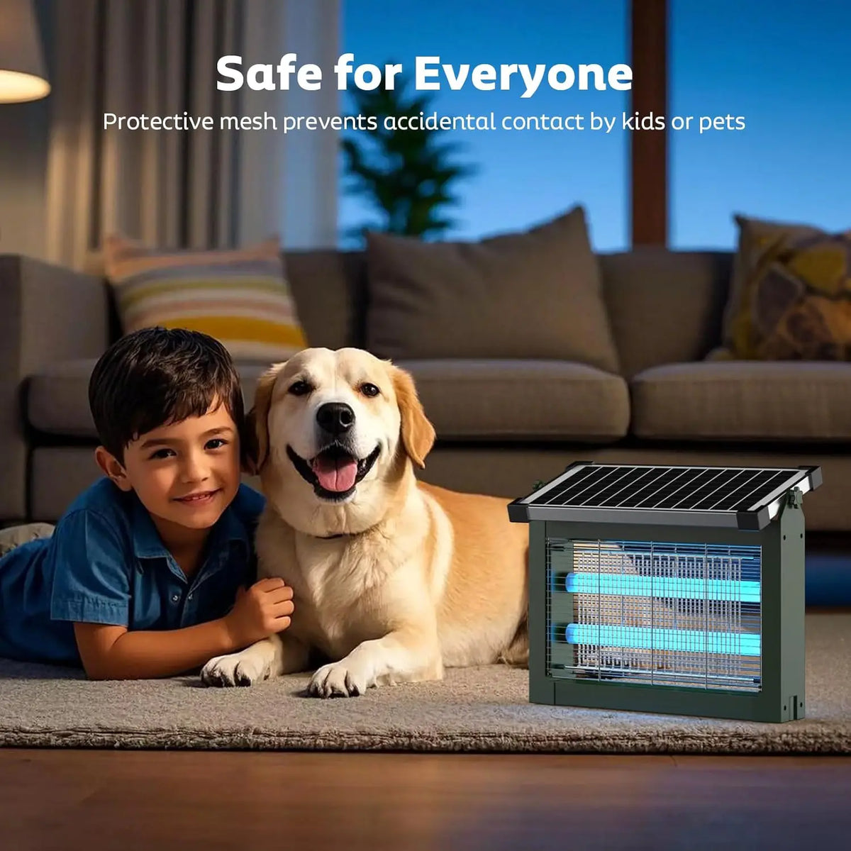 Solar-Powered Bug Zapper for Outdoor Use