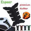 Black premium rubber tank pad protector with a fish bone design for motorcycle protection