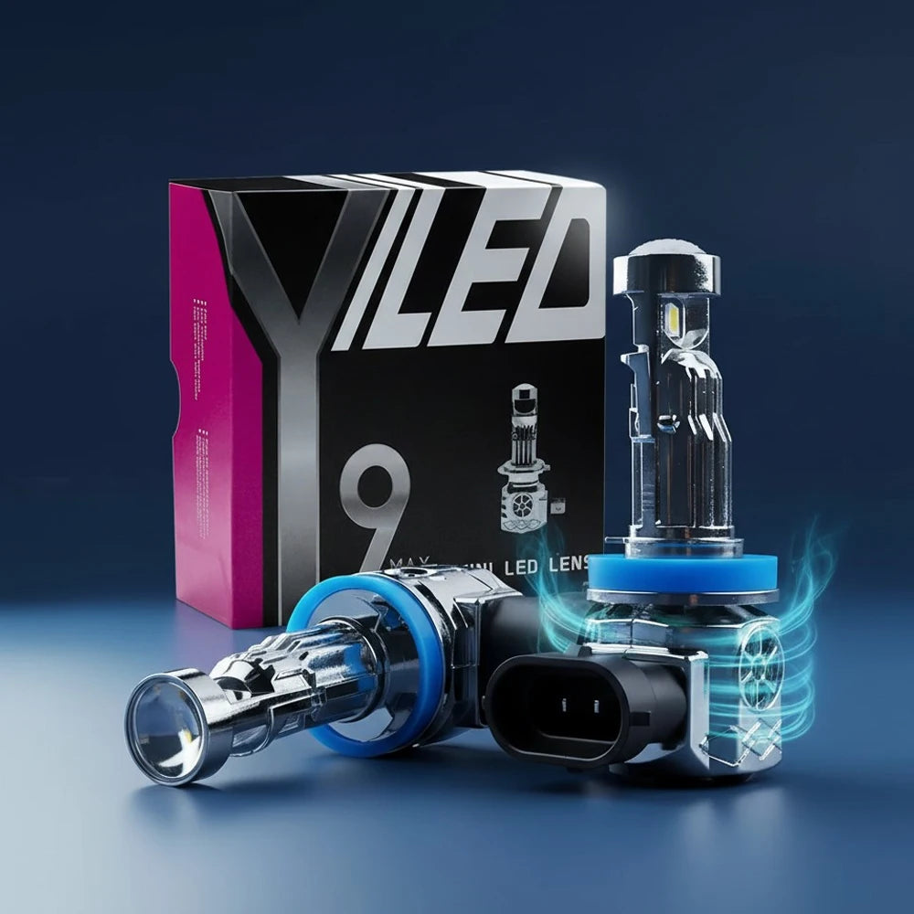 LED Headlight Bulbs – 6500K Cool White, Plug-and-Play Upgrade (H7/H11/9005/9006)