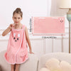 Kids' Bunny Ears Bath Towel Wrap – Soft Microfiber Towel Skirt for Girls