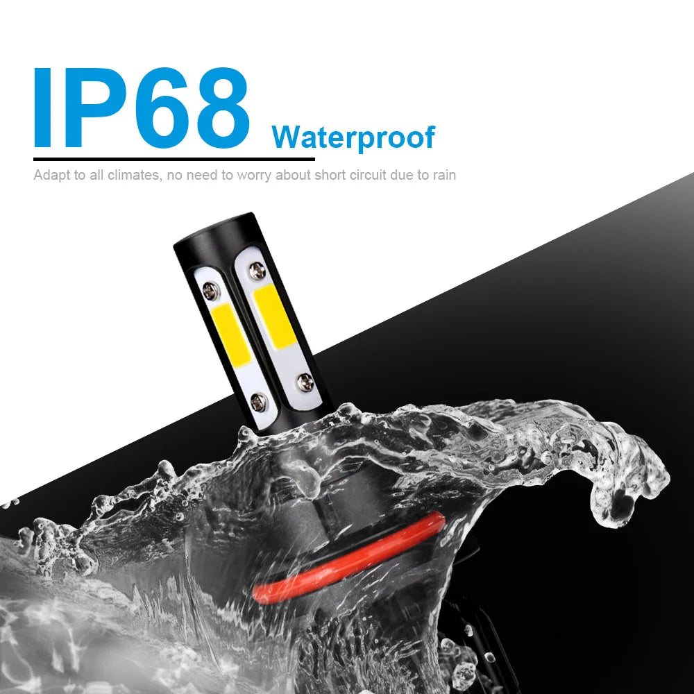 6000K/8000K LED Headlight Bulbs with Cooling Fan
