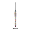 A single ergonomic crochet hook with a sunflower design, measuring 3.25mm.