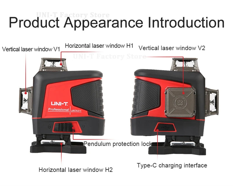 Professional Green Laser Level with 360° Self-Leveling