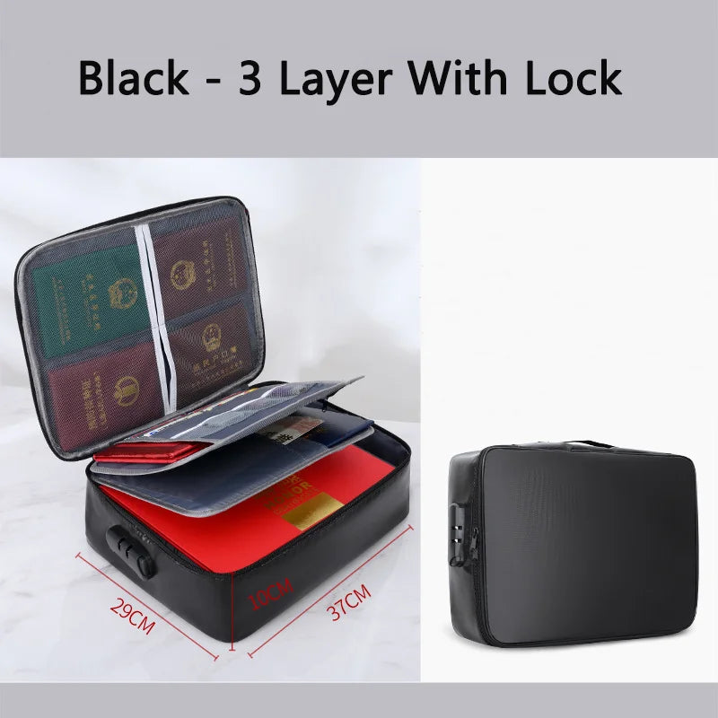 Fireproof & Waterproof Document Organizer Bag