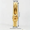Gold-plated brass tenor saxophone mouthpiece with an opulent finish and sleek design.