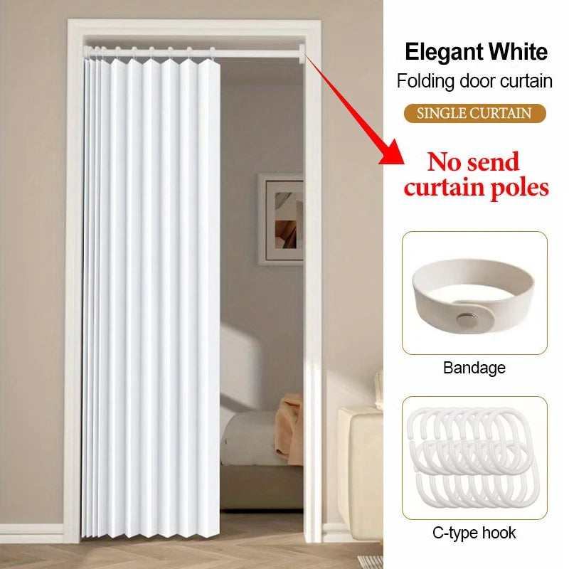 Foldable Blackout Door Curtain with Hooks