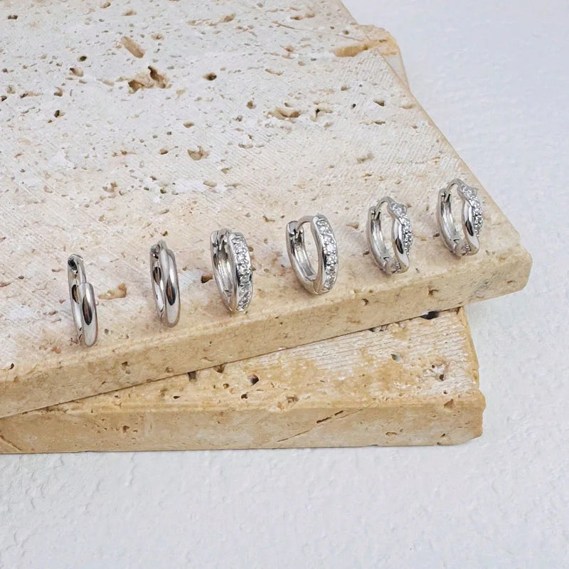 Twist Huggie Hoop Earrings - Set of 3