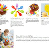 Montessori hedgehog sensory toy for toddlers with various colorful parts and textures