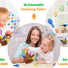 Montessori hedgehog sensory toys for toddlers showing fine motor skills and learning colors and numbers