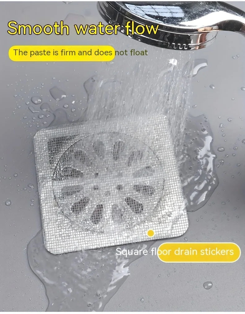 Self-Adhesive Drain Sticker Filter for Hair, Bugs, and Debris