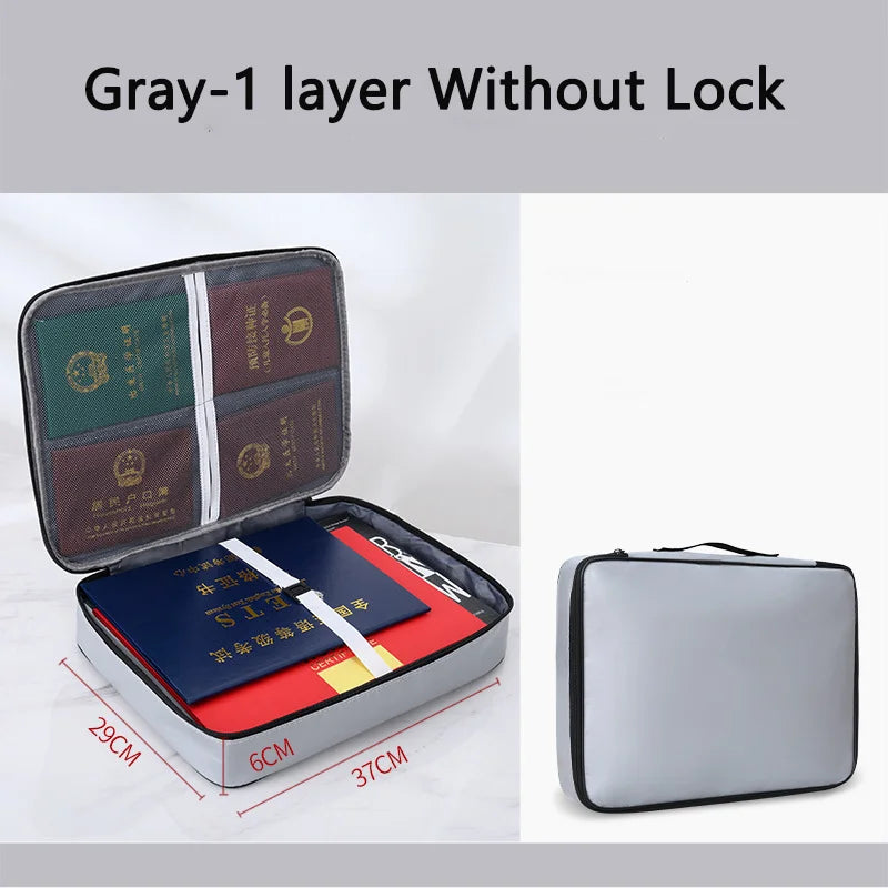 Fireproof & Waterproof Document Organizer Bag