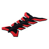 Red and black fish bone design 3D carbon fiber motorcycle tank pad protector