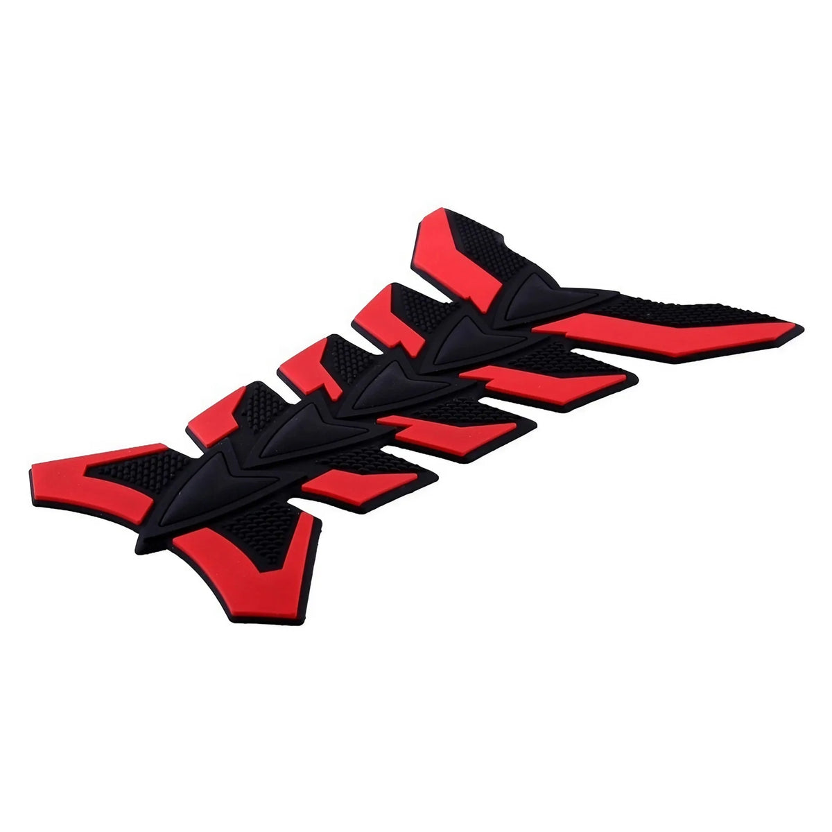 Red and black fish bone design 3D carbon fiber motorcycle tank pad protector