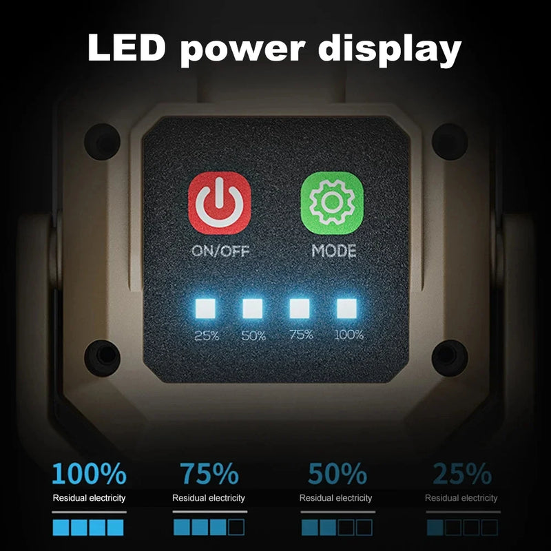 Wiederaufladbare LED-Arbeitsleuchte mit Magnetfuß