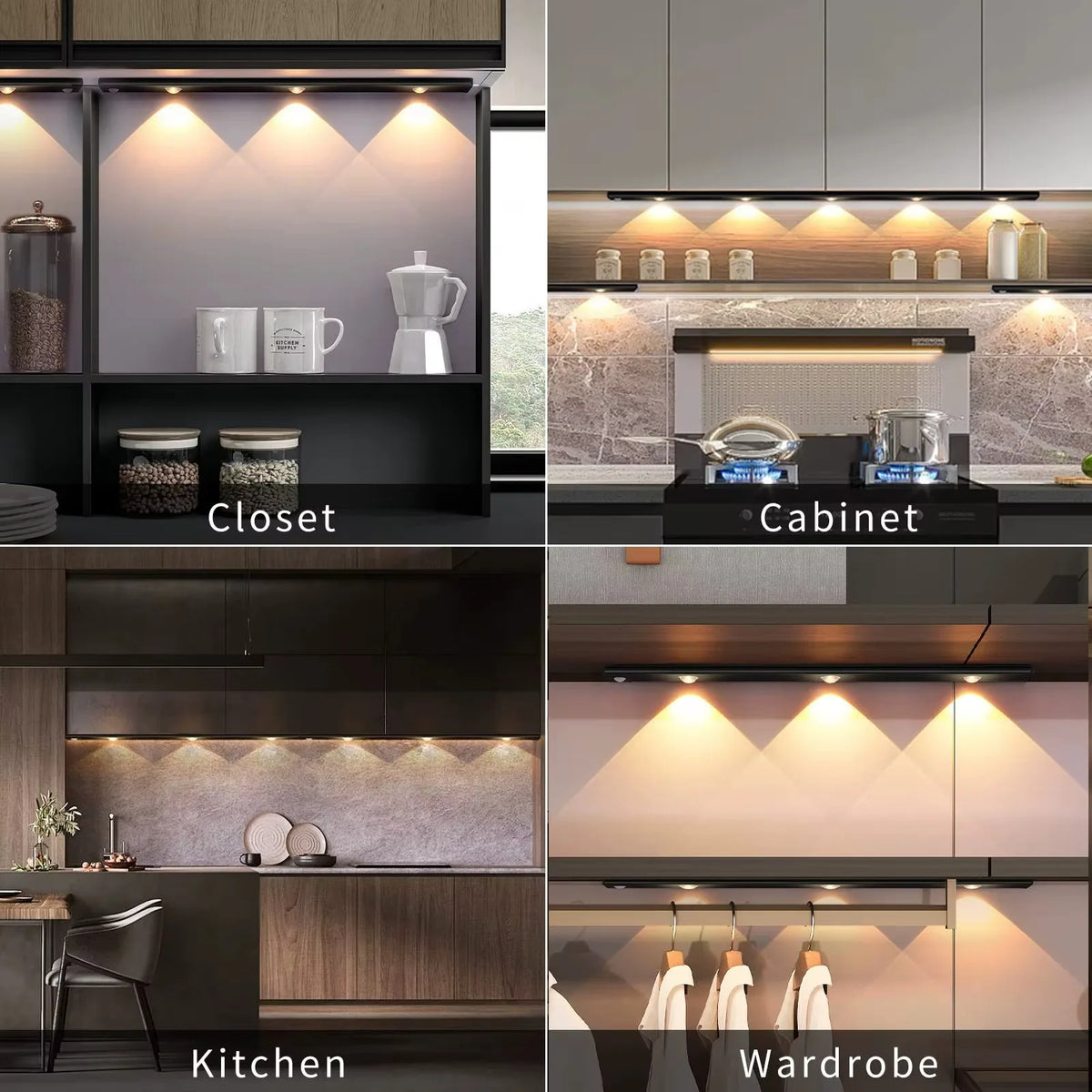 Lumières LED sous les armoires avec détecteur de mouvement