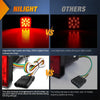Comparison of NILIGHT LED lights versus others, showing differences in brightness and wiring length.