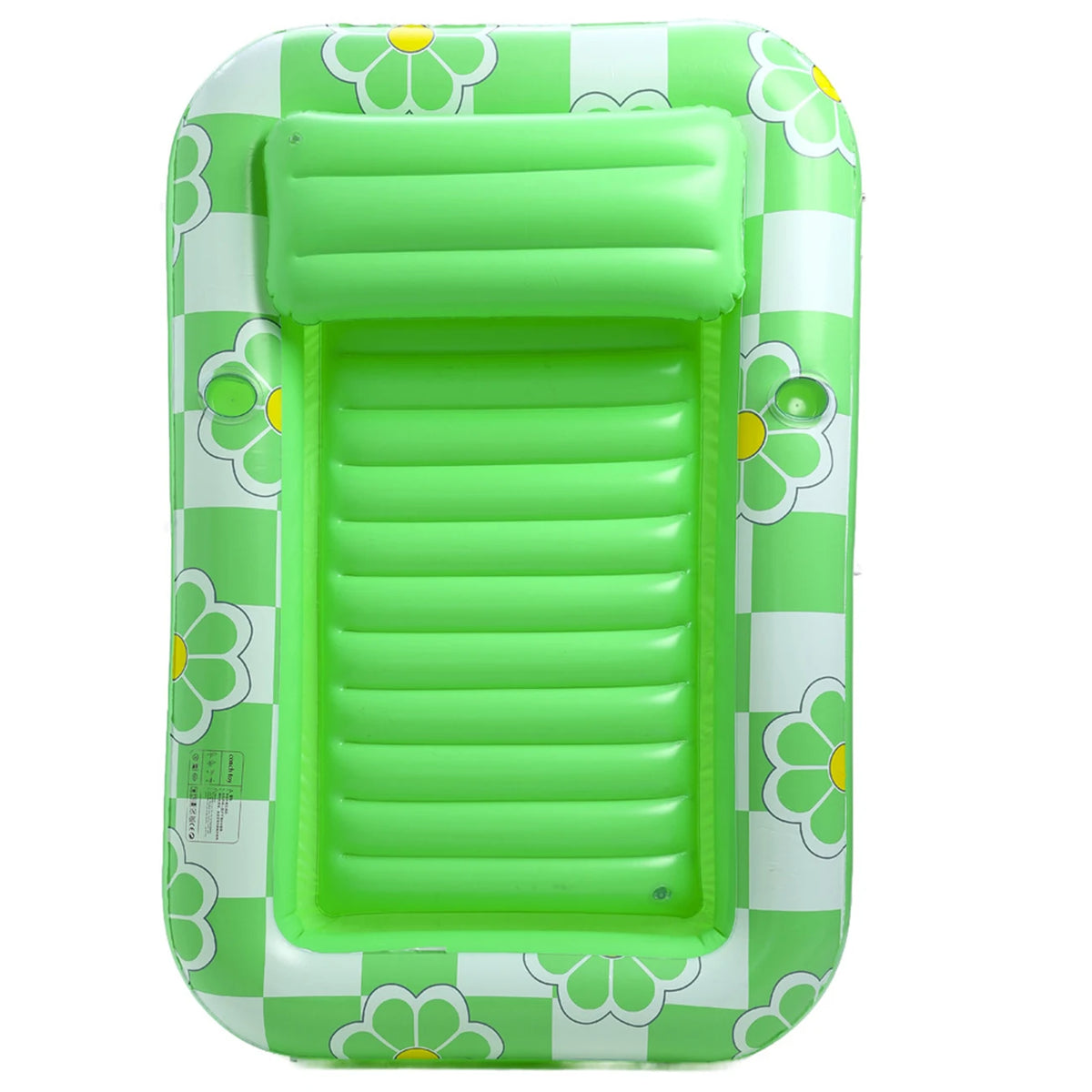 Extra-Large Inflatable Pool Lounger with Pillow