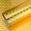Roll of shiny gold aluminum foil kitchen wall stickers with a textured pattern