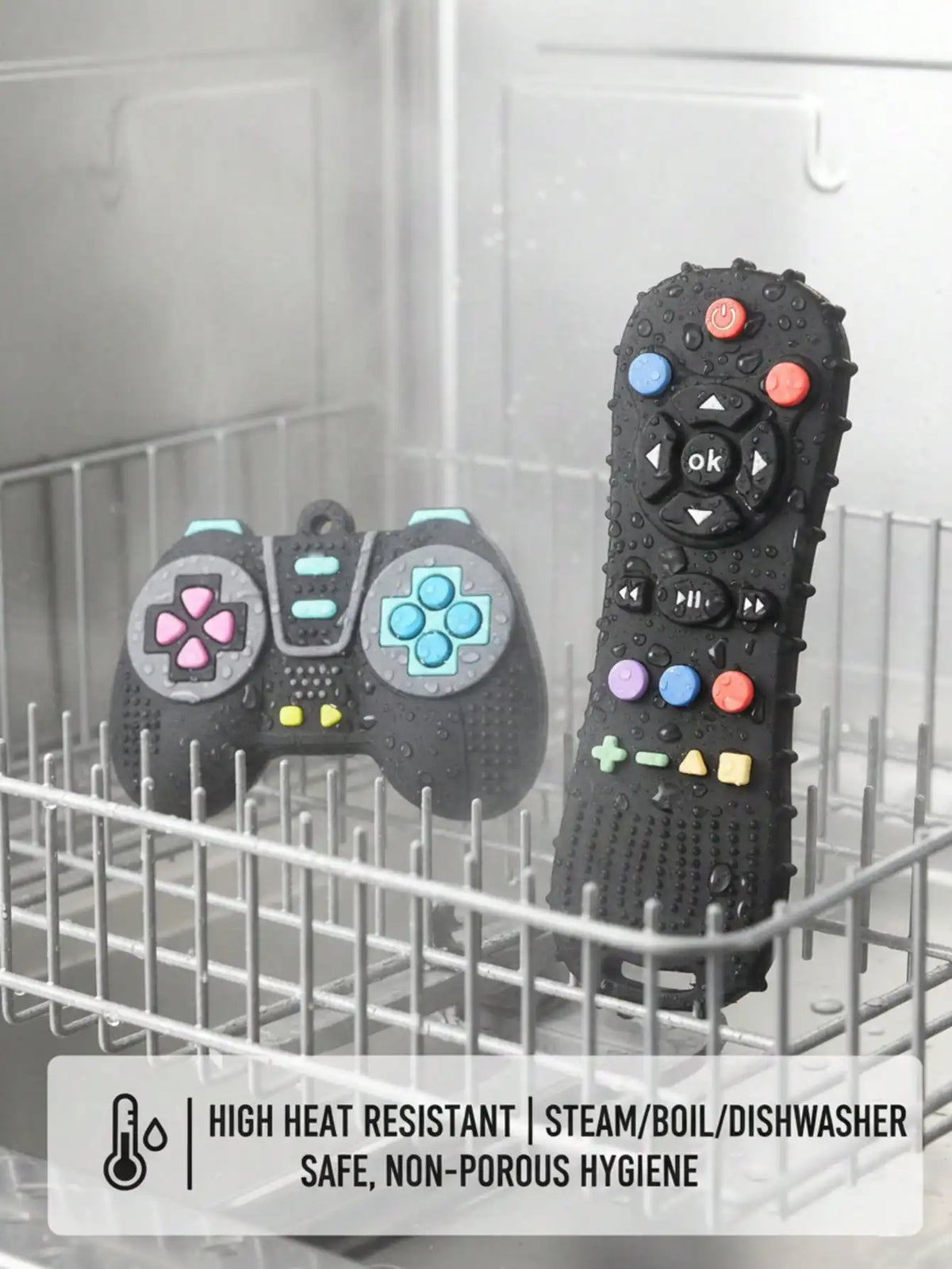 Baby Teething Toy Set – Sensory Silicone Remote Control