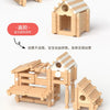 Natural Wooden Cabin Building Kit – DIY Forest House Blocks