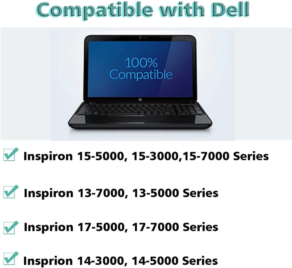 65W Dell Laptop Charger with Interchangeable Tips