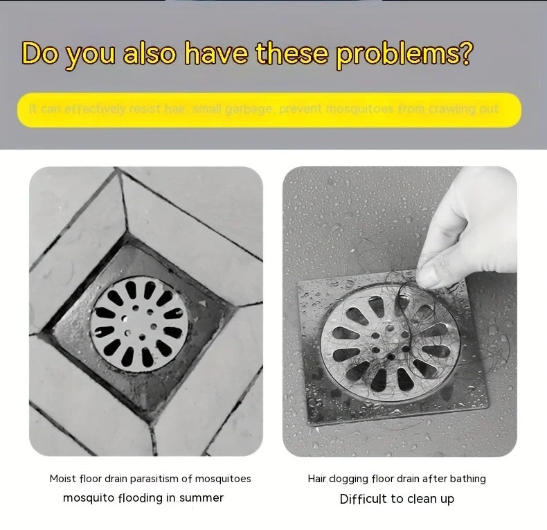 Self-Adhesive Drain Sticker Filter for Hair, Bugs, and Debris