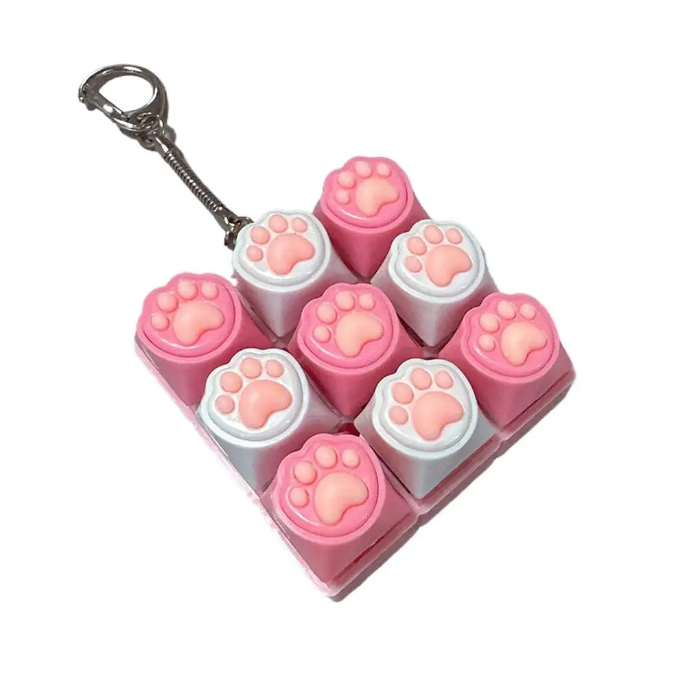 Kristall-Fidget-Keycap-Anhänger zur Stressbewältigung
