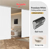Premium white folding partition curtain featuring a ball hook and storage strap for room division