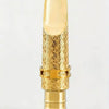 Gold gilded carved tenor saxophone mouthpiece with a luxurious texture and ripple series design
