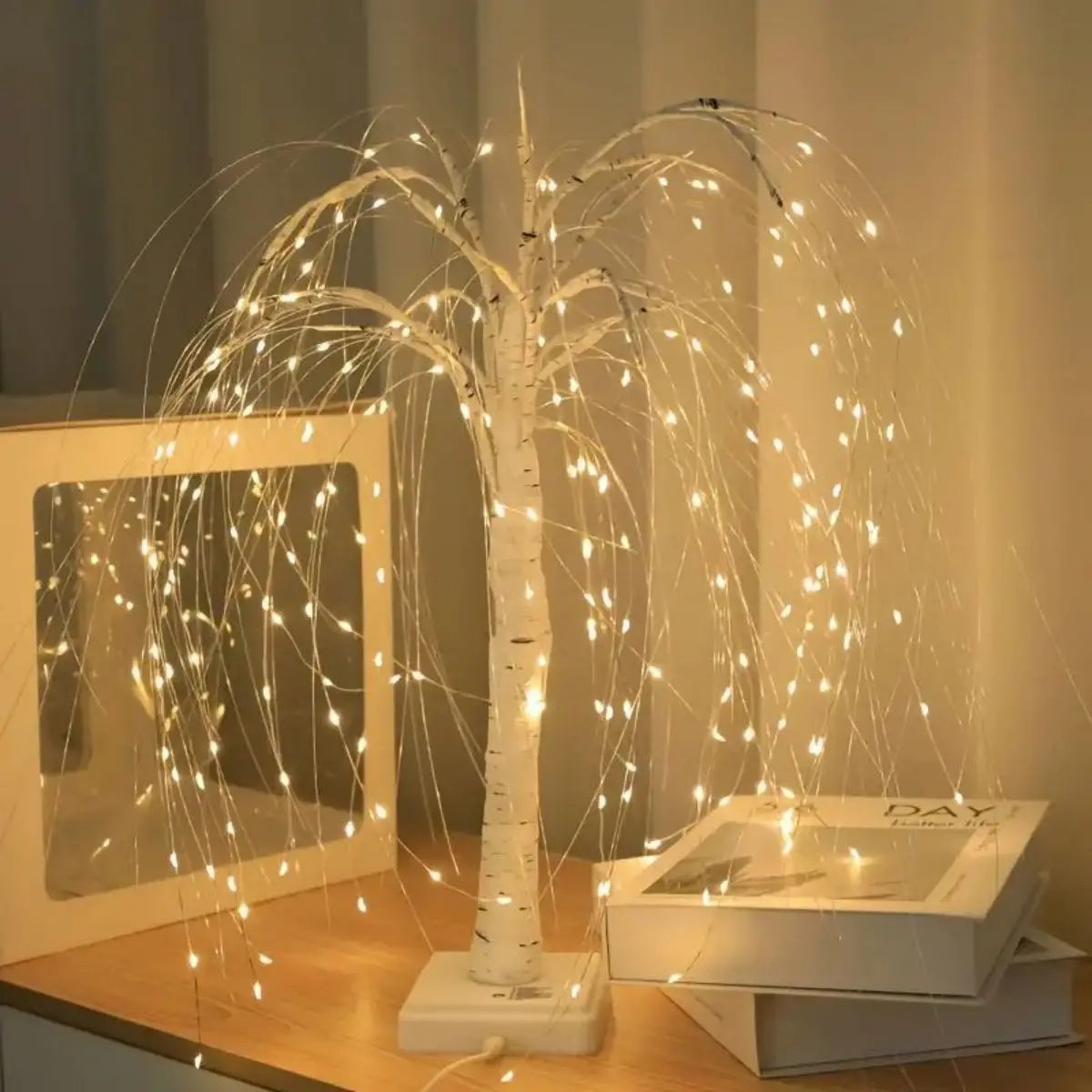 192-LED Glowing Willow Bonsai Tree with Fairy Lights