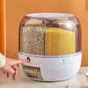 360° Rotating 6-Compartment Cereal Dispenser with One-Touch Dispense