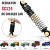 Black aluminum shock absorber set designed for SCX24 RC crawler car