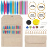 Portable Bamboo Circular Knitting Needle Set with Storage Case