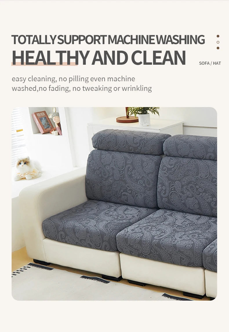 Jacquard Sofa Cushion Cover – Pet-Friendly & All-Season Protection