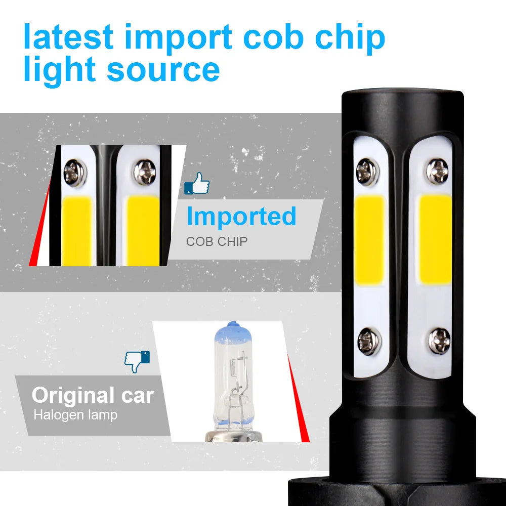 6000K/8000K LED Headlight Bulbs with Cooling Fan