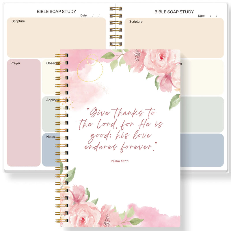 A5 Spiral Bible Study Journal with SOAP Method Layout