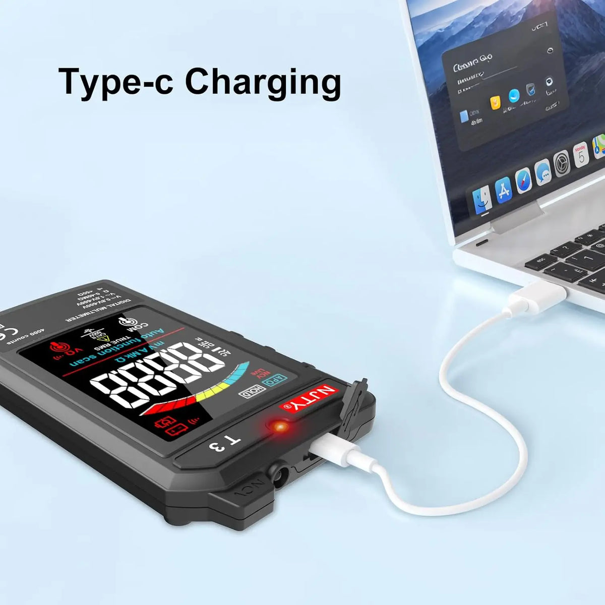 Smart Digital Multimeter with Type-C Charging and NCV Detection