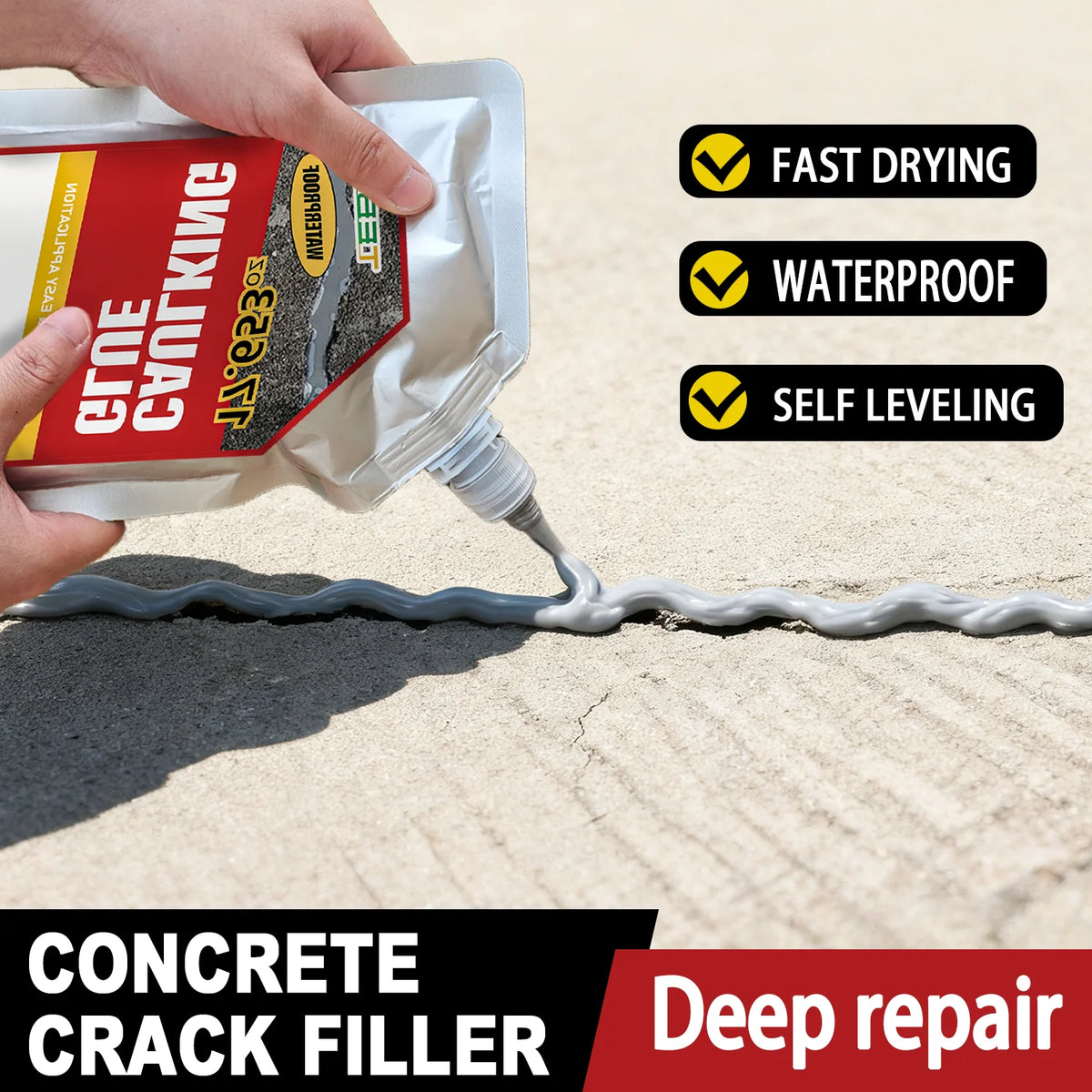Heavy-Duty Concrete Crack Filler & Waterproof Sealant (500ml)
