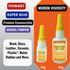 High-Strength Cyanoacrylate Super Glue for Multi-Surface Repairs