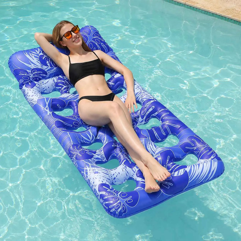 Adult Inflatable Pool Float with Headrest
